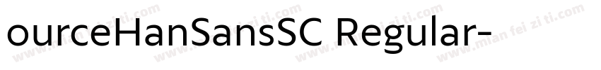 ourceHanSansSC Regular字体转换